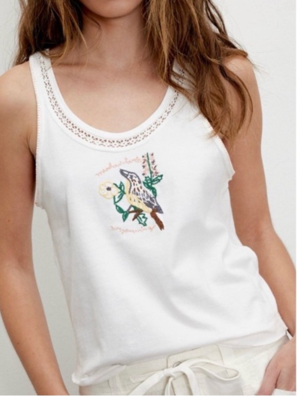 Free People We The Free “State Graphic Tank” in Ivory, NWT! Wyoming, Meadowlark